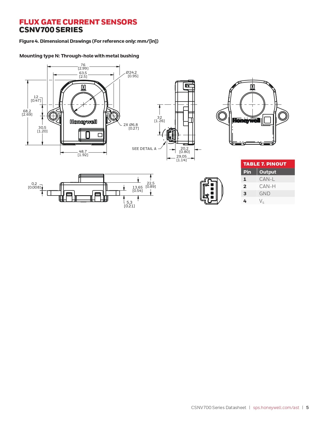 霍尼韦尔（Honeywell） CSNE 700N 电流传感器